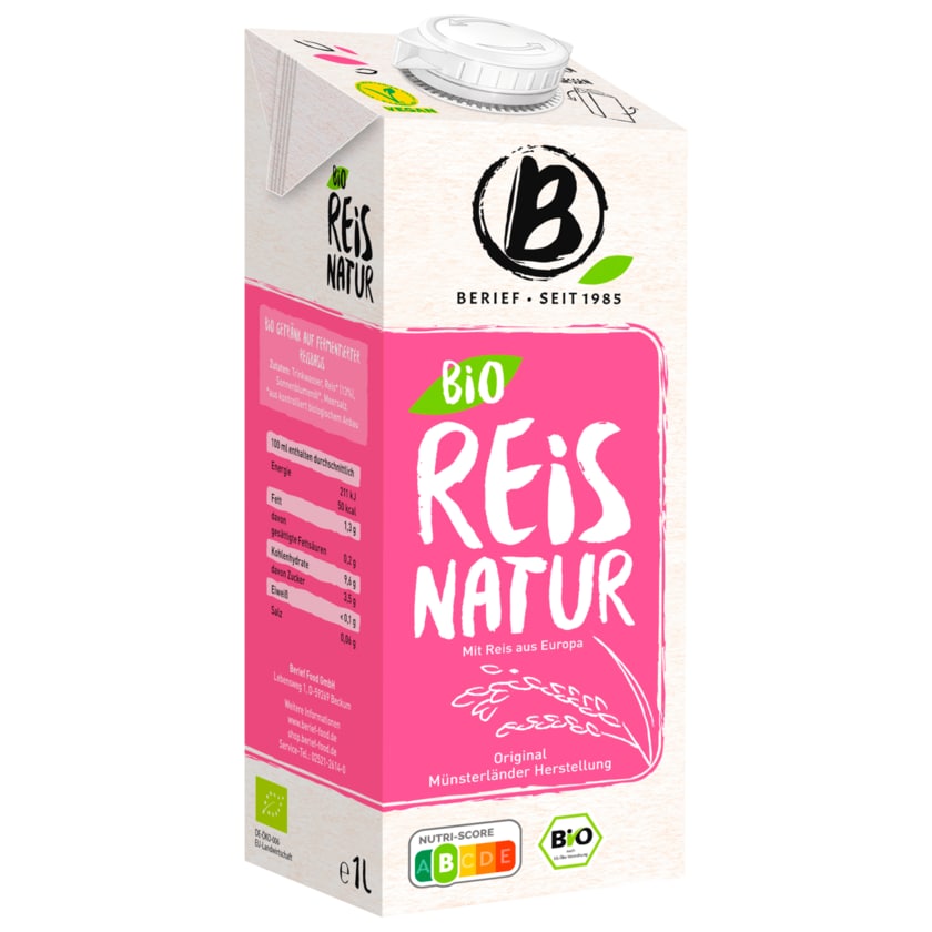 Berief Bio Reis-Drink Natur vegan 1l